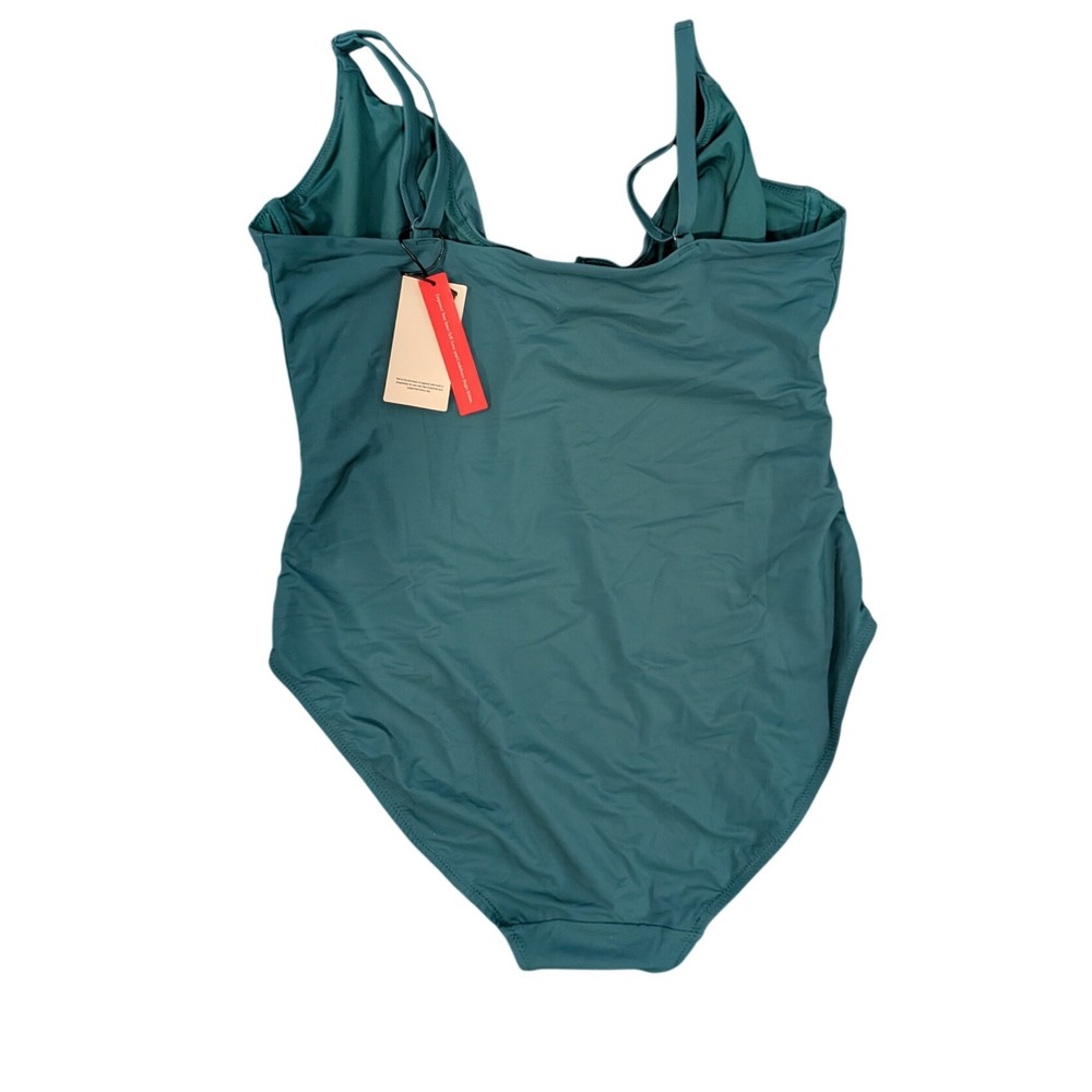NWT Popilush Swimsuit Deep V Green One Piece shapewear Size XXL - Picture 5 of 7